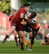 9 September 2017; Alex Wootton of Munster is tackled by Makazole Mapimpi of Cheetahs during the Guinness PRO14 Round 2 match between Munster and Cheetahs at Thomond Park in Limerick. Photo by Diarmuid Greene/Sportsfile