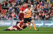 9 September 2017; William Small-Smith of Cheetahs is tackled by Jack O'Donoghue and Chris Farrell of Munster during the Guinness PRO14 Round 2 match between Munster and Cheetahs at Thomond Park in Limerick. Photo by Diarmuid Greene/Sportsfile