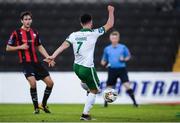 9 September 2017; Jimmy Keohane of Cork City shoots to score his side's second goal during the Irish Daily Mail FAI Cup Quarter-Final match between Longford Town and Cork City at The City Calling Stadium in Longford. Photo by Stephen McCarthy/Sportsfile