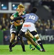 9 September 2017; Darragh Leader of Connacht is tackled by Godlen Masimla, left, and Kurt Coleman of Southern Kings during the Guinness PRO14 Round 2 match between Connacht and Southern Kings at The Sportsground in Galway. Photo by Seb Daly/Sportsfile