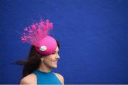 10 September 2017; Aine O'Malley, from Newport, Co Tipperary, arrives for the Longines Irish Champions Weekend 2017 at The Curragh Racecourse in Co Kildare. Photo by Cody Glenn/Sportsfile
