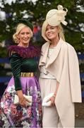 10 September 2017; Breda Butler, left, from Thurles, Co Tipperary, and Lesley Teehan, from Cork City at the Longines Irish Champions Weekend 2017 at The Curragh Racecourse in Co Kildare. Photo by Cody Glenn/Sportsfile
