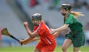 10 September 2017; Linda Collins of Cork in action against Louise Donoghue of Meath during the Liberty Insurance All-Ireland Intermediate Camogie Championship Final match between Cork and Meath at Croke Park in Dublin. Photo by Piaras Ó Mídheach/Sportsfile