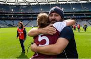 10 September 2017; Westmeath manager Johnny Greville celebrates with Elaine Finn after the the Liberty Insurance All-Ireland Premier Junior Camogie Championship Final match between Dublin and Westmeath at Croke Park in Dublin. Photo by Piaras Ó Mídheach/Sportsfile