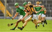 9 September 2017; Robbie Hanley of Limerick in action against Martin Keoghan of Kilkenny during the Bord Gáis Energy GAA Hurling All-Ireland U21 Championship Final match between Kilkenny and Limerick at Semple Stadium in Thurles, Co Tipperary. Photo by Brendan Moran/Sportsfile