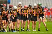 10 September 2017; Kilkenny players in conversation before the Liberty Insurance All-Ireland Senior Camogie Final match between Cork and Kilkenny at Croke Park in Dublin. Photo by Piaras Ó Mídheach/Sportsfile