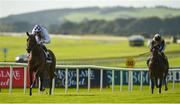 10 September 2017; Verbal Dexterity, with Kevin Manning up, race ahead of Beckford, with Pat Smullen up, who finished second, on their way to winning the Goffs Vincent O'Brien National Stakes during the Longines Irish Champions Weekend 2017 at The Curragh Racecourse in Co Kildare. Photo by Cody Glenn/Sportsfile