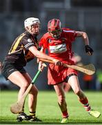 10 September 2017; Katrina Mackey of Cork in action against Catherine Foley of Kilkenny during the Liberty Insurance All-Ireland Senior Camogie Final match between Cork and Kilkenny at Croke Park in Dublin. Photo by Matt Browne/Sportsfile