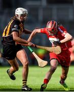 10 September 2017; Katrina Mackey of Cork in action against Catherine Foley of Kilkenny during the Liberty Insurance All-Ireland Senior Camogie Final match between Cork and Kilkenny at Croke Park in Dublin. Photo by Matt Browne/Sportsfile