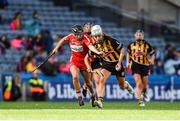 10 September 2017; Davina Tobin of Kilkenny in action against Amy O'Connor of Cork during the Liberty Insurance All-Ireland Senior Camogie CFinal match between Cork and Kilkenny at Croke Park in Dublin. Photo by Matt Browne/Sportsfile