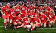 10 September 2017; The Cork team celebrate with The O'Duffy Cup after the Liberty Insurance All-Ireland Senior Camogie Final match between Cork and Kilkenny at Croke Park in Dublin. Photo by Matt Browne/Sportsfile