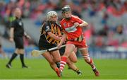 10 September 2017; Gemma O'Connor of Cork in action against Shelly Farrell of Kilkenny during the Liberty Insurance All-Ireland Senior Camogie Final match between Cork and Kilkenny at Croke Park in Dublin. Photo by Piaras Ó Mídheach/Sportsfile