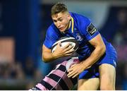 8 September 2017; Jordan Larmour of Leinster is tackled by Josh Navadi of Cardiff during the Guinness PRO14 Round 2 match between Leinster and Cardiff Blues at the RDS Arena in Dublin. Photo by Brendan Moran/Sportsfile