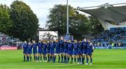 8 September 2017; The Leinster team stand for a minute's silence in memory of the late Willie Duggan prior to the Guinness PRO14 Round 2 match between Leinster and Cardiff Blues at the RDS Arena in Dublin. Photo by Brendan Moran/Sportsfile