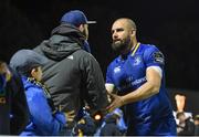 8 September 2017; Scott Fardy of Leinster greets supporters after the Guinness PRO14 Round 2 match between Leinster and Cardiff Blues at the RDS Arena in Dublin. Photo by Brendan Moran/Sportsfile