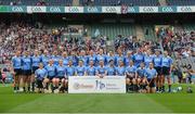 10 September 2017; The Dublin squad before the Liberty Insurance All-Ireland Premier Junior Camogie Championship Final match between Dublin and Westmeath at Croke Park in Dublin. Photo by Piaras Ó Mídheach/Sportsfile