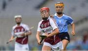 10 September 2017; Sheila McGrath of Westmeath in action against Gráinne Power of Dublin during the Liberty Insurance All-Ireland Premier Junior Camogie Championship Final match between Dublin and Westmeath at Croke Park in Dublin. Photo by Piaras Ó Mídheach/Sportsfile