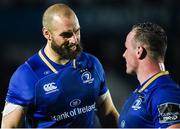 8 September 2017; Scott Fardy, left, and Ed Byrne of Leinster following the Guinness PRO14 Round 2 match between Leinster and Cardiff Blues at the RDS Arena in Dublin. Photo by David Fitzgerald/Sportsfile