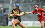 10 September 2017; Meighan Farrell of Kilkenny in action against Katrina Mackey of Cork during the Liberty Insurance All-Ireland Senior Camogie Camogie Final match between Cork and Kilkenny at Croke Park in Dublin. Photo by Matt Browne/Sportsfile