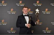 3 November 2017; Galway hurler Joe Canning pictured with his Hurler of the Year and PwC All Star awards during the PwC All Stars 2017 at the Convention Centre in Dublin. Photo by Seb Daly/Sportsfile