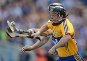 17 June 2012; Jonathan Clancy, Clare, in action against Kevin Moran, Waterford. Munster GAA Hurling Senior Championship Semi-Final, Clare v Waterford, Semple Stadium, Thurles, Co. Tipperary. Picture credit: Stephen McCarthy / SPORTSFILE