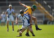 17 June 2012; Philip Mahony, Waterford, in action against Patrick O'Connor, Clare. Munster GAA Hurling Senior Championship Semi-Final, Clare v Waterford, Semple Stadium, Thurles, Co. Tipperary. Picture credit: Stephen McCarthy / SPORTSFILE