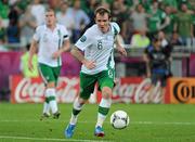 18 June 2012; Glenn Whelan, Republic of Ireland. EURO2012, Group C, Republic of Ireland v Italy, Municipal Stadium Poznan, Poznan, Poland. Picture credit: Brendan Moran / SPORTSFILE