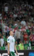 18 June 2012; Robbie Keane, Republic of Ireland, near the end of the game. EURO2012, Group C, Republic of Ireland v Italy, Municipal Stadium Poznan, Poznan, Poland. Picture credit: Brendan Moran / SPORTSFILE