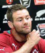 22 June 2012; Ireland's Fergus McFadden during a press conference ahead of their Steinlager Series 2012, 3rd test, game against New Zealand on Saturday. Ireland Rugby Squad Press Conference, Waikato Stadium, Hamilton, New Zealand. Picture credit: Ross Setford / SPORTSFILE