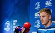 11 September 2017; Leinster's James Tracy during a press conference at Leinster Rugby Headquarters in Dublin. Photo by Ramsey Cardy/Sportsfile