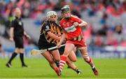 10 September 2017; Gemma O'Connor of Cork in action against Shelly Farrell of Kilkenny during the Liberty Insurance All-Ireland Senior Camogie Final match between Cork and Kilkenny at Croke Park in Dublin. Photo by Piaras Ó Mídheach/Sportsfile