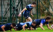 11 September 2017; Leinster's Jonathan Sexton during squad training at UCD in Dublin. Photo by Ramsey Cardy/Sportsfile
