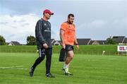 11 September 2017; Munster defence coach Jacques Nienaber in conversation with James Cronin of Munster before Munster Rugby squad training at the University of Limerick in Limerick. Photo by Diarmuid Greene/Sportsfile
