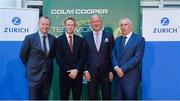 12 September 2017; In attendance at the Colm Cooper Testimonial Dinner launch are, from left, MC Matt Cooper, former Kerry footballer Colm Cooper, Mick Culhane, Chairman, Colm 'Gooch' Cooper Testimonial, and Lorcan Harding, Director of Sales & Distribution, Zurich Insurance, at Zurich Insurance in Ballsbridge, Dublin. Photo by Piaras Ó Mídheach/Sportsfile