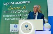 12 September 2017; Lorcan Harding, Director of Sales & Distribution, Zurich Insurance, at the Colm Cooper Testimonial Dinner launch at Zurich Insurance in Ballsbridge, Dublin. Photo by Piaras Ó Mídheach/Sportsfile