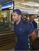 13 September 2017; Dave Kearney of Leinster pictured during the squad's arrival at OR Tambo Airport in Johannesburg, South Africa. Photo by Sydney Seshibedi/Sportsfile