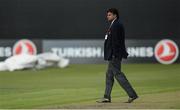 13 September 2017; Match Referee Javagal Srinath inspects the pitch before the One Day International match between Ireland and West Indies at Stormont in Belfast. Photo by Piaras Ó Mídheach/Sportsfile