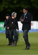 13 September 2017; Match Referee Javagal Srinath inspects the pitch before the One Day International match between Ireland and West Indies at Stormont in Belfast. Photo by Piaras Ó Mídheach/Sportsfile