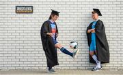 13 September 2017; Dearaibhle Beirne of UCD and Darragh Markey of Maynooth University in attendance during the Rustlers FAI Colleges and Universities launch at the FAI HQ in Abbotstown, Dublin. Photo by Cody Glenn/Sportsfile