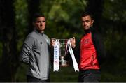 13 September 2017; David McAllister of Shamrock Rovers and Robbie Benson of Dundalk in attendance at a media conference in advance of the EA SPORTS Cup Final at the FAI HQ in Abbotstown, Dublin. Photo by Stephen McCarthy/Sportsfile