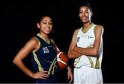 13 September 2017; Natalya Lee and Nia Moore of Ulster University Elks, Belfast, pictured at the official launch of the Basketball Ireland season 2017/18 at the National Basketball Arena in Tallaght, Dublin, where the Hula Hoops National Cup draw also took place. Photo by Sam Barnes/Sportsfile