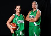 13 September 2017; Erin Bracken, left, and Devin Brookshire of Courtyard Liffey Celtics, Kildare, pictured at the official launch of the Basketball Ireland season 2017/18 at the National Basketball Arena in Tallaght, Dublin, where the Hula Hoops National Cup draw also took place. Photo by Sam Barnes/Sportsfile