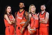 13 September 2017; Pyrobel Killester, Dublin, players, from left, Aoife O'Halloren, Royce Williams, Hannah Taunton and Andrew McKeever pictured at the official launch of the Basketball Ireland season 2017/18 at the National Basketball Arena in Tallaght, Dublin, where the Hula Hoops National Cup draw also took place. Photo by Sam Barnes/Sportsfile