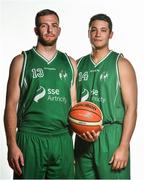 13 September 2017; Dylan Cunningham, left, and Brandon McGuire, of SSE Airtricity Moycullen, Galway, pictured at the official launch of the Basketball Ireland season 2017/18 at the National Basketball Arena in Tallaght, Dublin, where the Hula Hoops National Cup draw also took place. Photo by Brendan Moran/Sportsfile