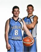 13 September 2017; David Roche, left, and Igor Markiewicz of Dublin Lions, pictured at the official launch of the Basketball Ireland season 2017/18 at the National Basketball Arena in Tallaght, Dublin, where the Hula Hoops National Cup draw also took place. Photo by Brendan Moran/Sportsfile