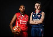 13 September 2017; Breana Bey and Madeline Ganser of Singleton SuperValu Brunell, Cork,  pictured at the official launch of the Basketball Ireland season 2017/18 at the National Basketball Arena in Tallaght, Dublin, where the Hula Hoops National Cup draw also took place. Photo by Sam Barnes/Sportsfile
