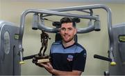 14 September 2017; Ronan Murray of Galway United, who works as a gym instructor at the Broadhaven Bay Hotel Spa and Leisure Centre, with his SSE Airtricity / SWAI Player of the Month Award for August 2017 at the Broadhaven Bay Hotel in Belmullet, Co Mayo. Photo by Ray McManus/Sportsfile