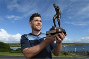 14 September 2017; Ronan Murray of Galway United, who works as a gym instructor at the Broadhaven Bay Hotel Spa and Leisure Centre, with his SSE Airtricity / SWAI Player of the Month Award for August 2017 at the Broadhaven Bay Hotel in Belmullet, Co Mayo. Photo by Ray McManus/Sportsfile