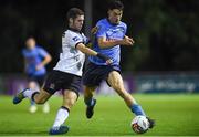 14 September 2017; Neil Farrugia of UCD in action against Gavin Smith of Dundalk during the SSE Airtricity National Under 19 League Enda McGuill Cup Final match between UCD and Dundalk at UCD Bowl, UCD, in Dublin. Photo by Matt Browne/Sportsfile