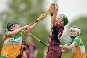 19 June 2012; Orla Kilkenny, Galway, in action against Sheila Sullivan, Offaly. All-Ireland Senior Camogie Championship Round One, in association with RTÉ Sport, Offaly v Galway, Banagher, Co. Offaly. Photo by Sportsfile